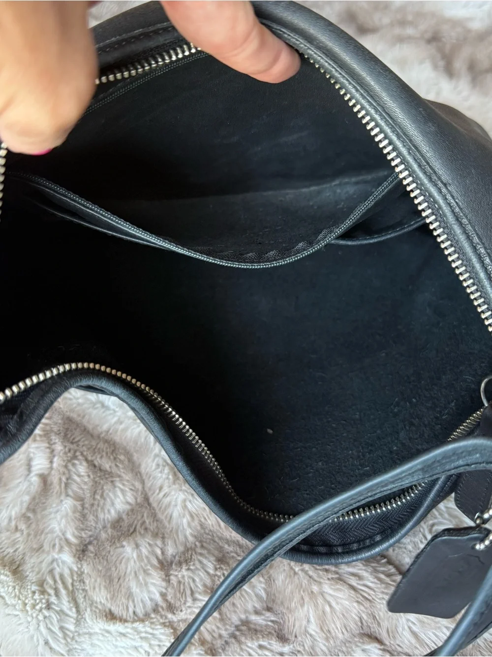Coach Black Leather Shoulder Bag - Picture 10 of 14